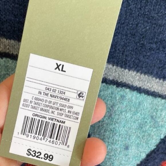 [B6] Goodfellow & Co. Navy Blue Hooded Long Sleeve Pullover - Picture 6 of 6